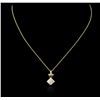 Image 1 : 18KT Yellow Gold 0.54ctw Diamond Pendant With Chain
