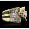 Image 2 : 18KT Yellow Gold 3.51ctw Diamond Ring