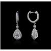 Image 2 : 14KT White Gold 3.05ctw Diamond Earrings