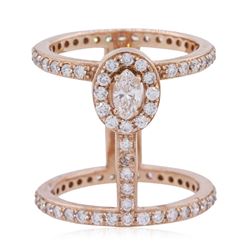 14KT Rose Gold 1.23ctw Diamond Ring