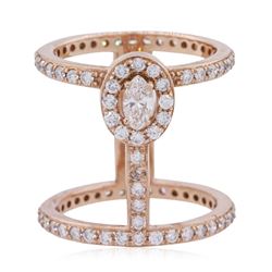 14KT Rose Gold 1.23ctw Diamond Ring