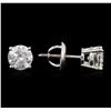 Image 2 : 14KT White Gold 1.17ctw Diamond Stud Earrings