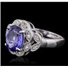 Image 2 : 14KT White Gold 2.71ct Tanzanite and Diamond Ring