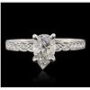 Image 1 : 14KT White Gold EGL Certified 1.16ctw Diamond Ring