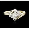 Image 1 : 14KT Two-Tone Gold 0.75ctw Diamond Ring