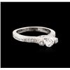 Image 2 : 14KT White Gold 0.76ctw Diamond Ring