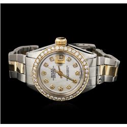 Rolex Two-Tone Diamond DateJust Ladies Watch