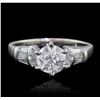 Image 1 : 14KT White Gold 1.53ctw Diamond Ring