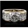 Image 1 : Platinum and 18KT Yellow Gold 4.91ctw Diamond Ring