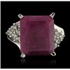 Image 1 : SILVER 15.72ct Ruby and White Topaz Ring