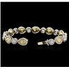Image 3 : Platinum EGL USA Certified 14.88ctw Fancy Yellow Diamond Bracelet