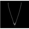 Image 2 : 14KT White Gold 0.15ctw Diamond Pendant