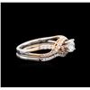 Image 2 : 1.06ctw Diamond Wedding Ring Set - 18KT Two-Tone Gold