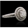 Image 2 : 14KT White Gold 1.78ctw Diamond Ring