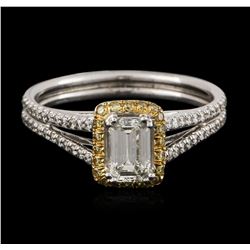 18KT Two-Tone Gold 0.93ctw Diamond Ring