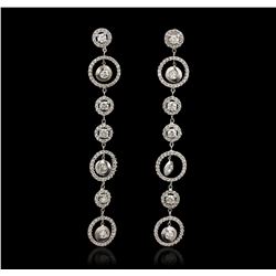 14KT White Gold 2.81ctw Diamond Earrings