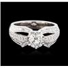 Image 1 : 18KT White Gold 1.45ctw Diamond Ring