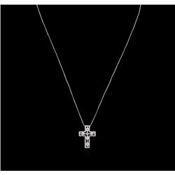 0.75ctw Diamond Cross Pendant With Chain - 14KT White Gold