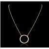 Image 1 : 18KT Yellow Gold 1.35ctw Diamond Pendant With Chain