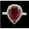 Image 1 : 14KT Yellow Gold 3.98ct Ruby and Diamond Ring