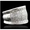 Image 2 : 18KT White Gold 4.55ctw Diamond Ring