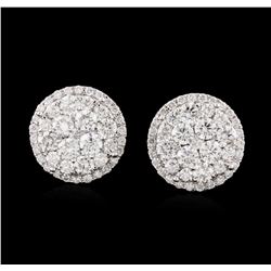 14KT White Gold 1.92ctw Diamond Earrings