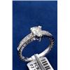 Image 2 : 14KT White Gold .74ct Diamond Ring