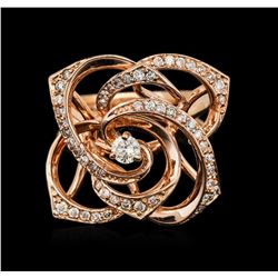 14KT Rose Gold 0.42ctw Diamond Ring