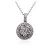 Image 2 : 14KT White Gold 0.91ctw Diamond Pendant With Chain