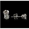 Image 2 : 14KT White Gold 0.86ctw Diamond Stud Earrings