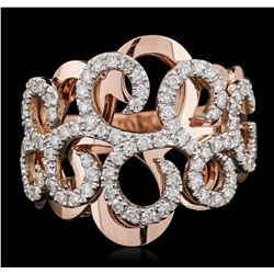 14KT Rose Gold 0.62ctw Diamond Ring