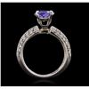 Image 3 : 14KT White Gold 3.24ct Tanzanite and Diamond Ring