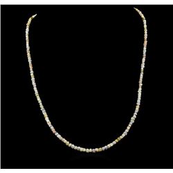 14KT White Gold 33.56ctw Rough Diamond Necklace