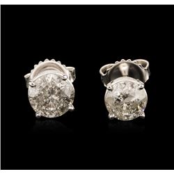 14KT White Gold 1.83ctw Diamond Stud Earrings