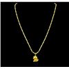 Image 1 : 24KT Yellow Gold Dog Pendant With Chain