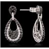 Image 2 : 14KT White Gold 0.25ctw Diamond Earrings