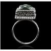 Image 3 : 18KT White Gold 3.00ct Tourmaline and Diamond Ring