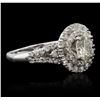 Image 2 : 14KT White Gold 1.94ctw Diamond Ring