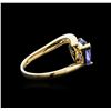 Image 3 : 14KT Yellow Gold 2.12ct Tanzanite and Diamond Ring