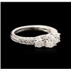 Image 2 : 14KT White Gold 1.11ctw Diamond Ring