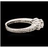 Image 3 : 14KT White Gold 1.11ctw Diamond Ring