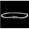 Image 2 : 18KT White Gold 3.09ctw Diamond Tennis Bracelet