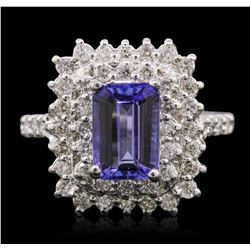 14KT White Gold 1.88ct Tanzanite and Diamond Ring