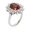 Image 3 : 14KT White Gold 4.30ct Spessartite Garnet and Diamond Ring