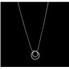 Image 2 : 14KT White Gold 1.12ctw Diamond Pendant With Chain
