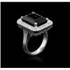 Image 3 : 14KT White Gold 11.30ct Tourmaline and Diamond Ring