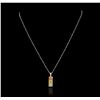Image 1 : 14KT White Gold 1.77ct Yellow Sapphire and Pendant With Chain