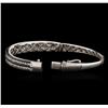 Image 3 : 2.87ctw Black Diamond Bangle Bracelet - 14KT White Gold