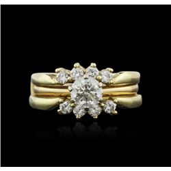 14KT Yellow Gold 1.65ctw Diamond Ring and Guard