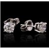 Image 2 : 14KT White Gold 0.90ctw Diamond Solitaire Earrings